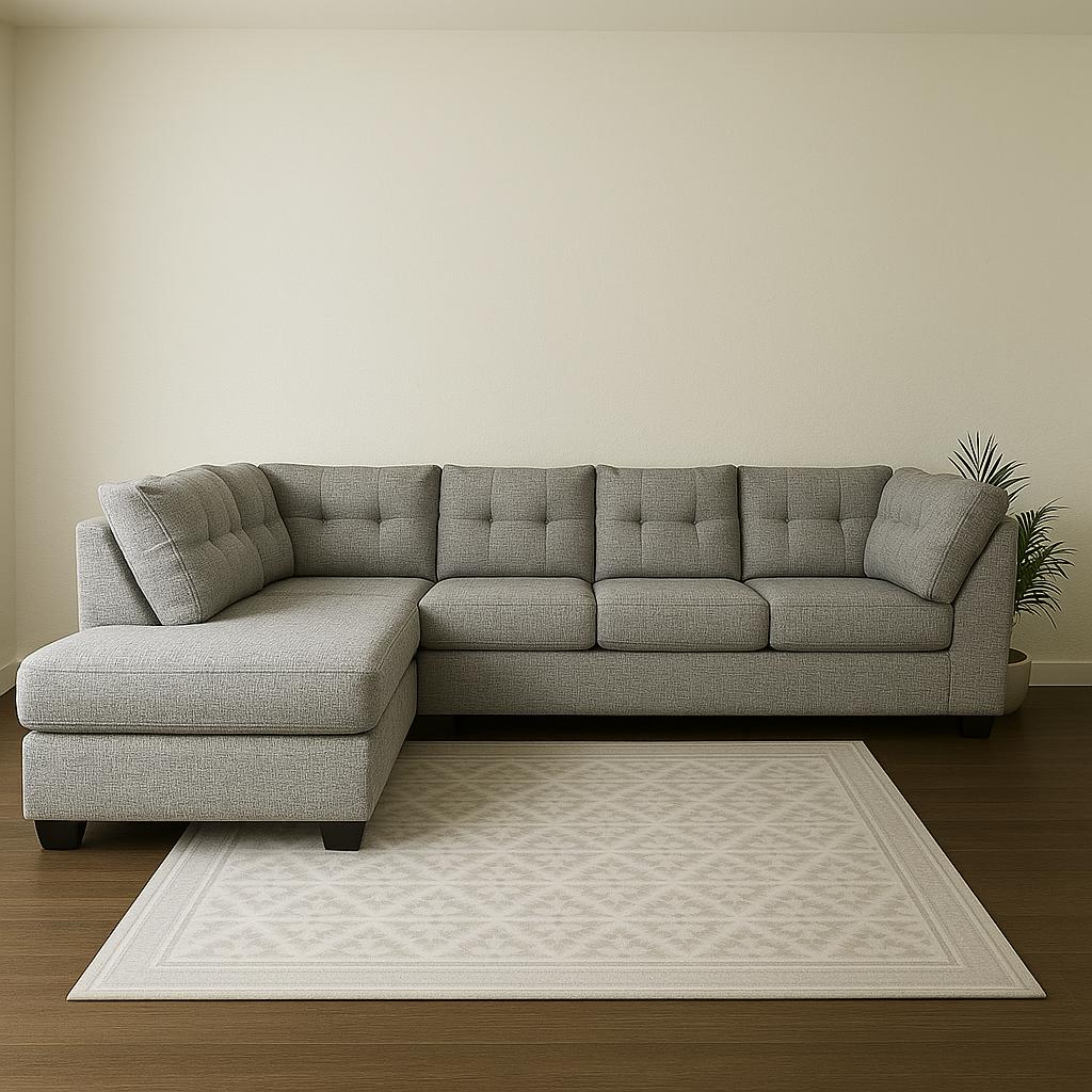 Large Ashley Furniture Gray L Shaped Sectional Couch