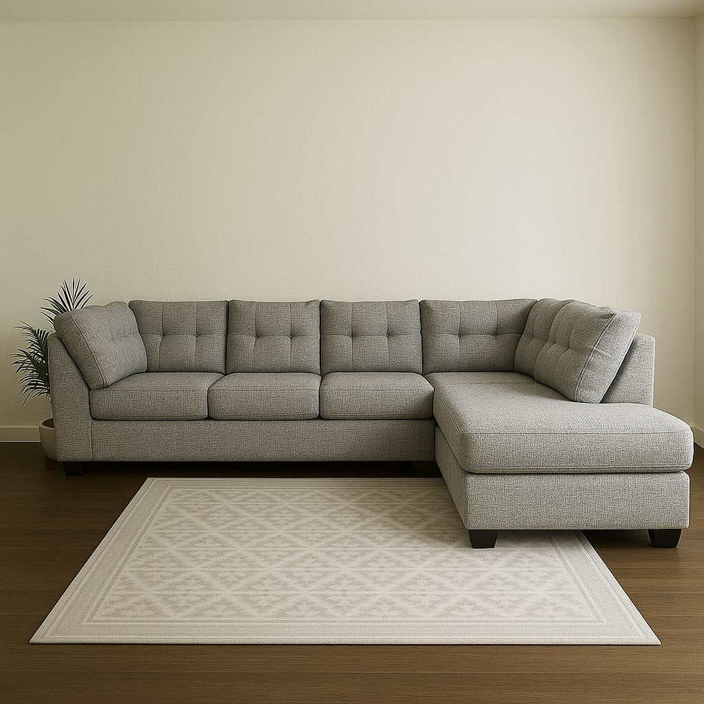 Large Ashley Furniture Gray L Shaped Sectional Couch