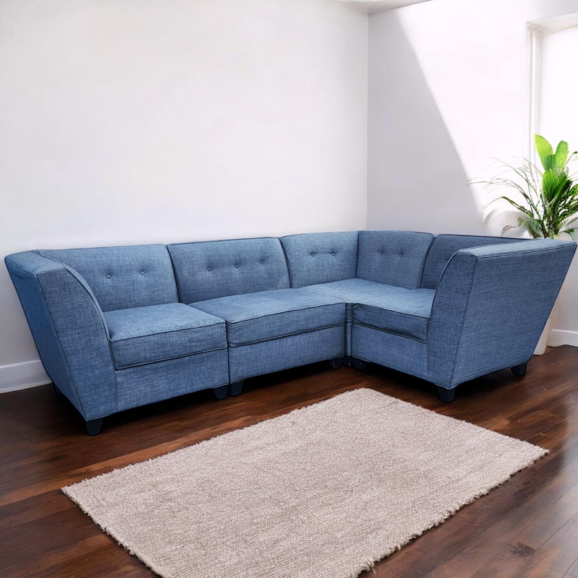 Dark Gray Modular Corner L Shaped Sectional Sofa