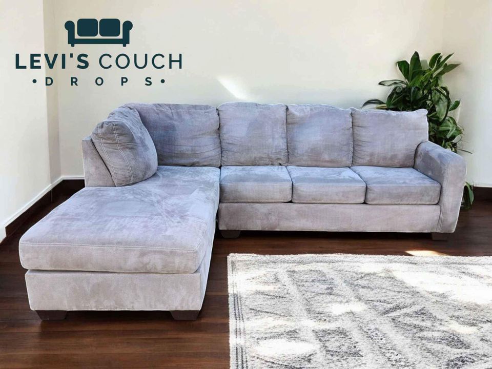 Corner L Shape Sectional Couch Sofa in Gray