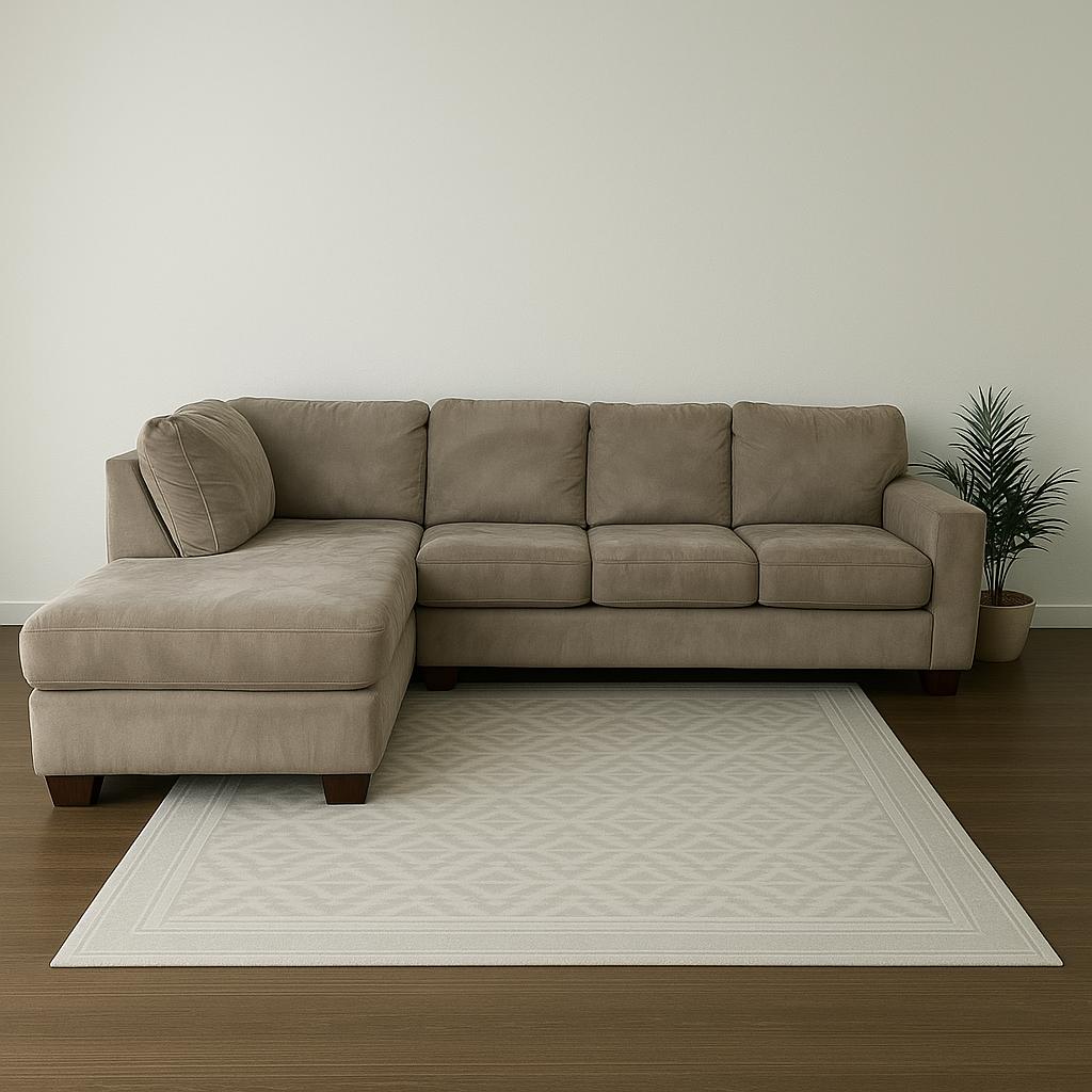 Ashley Furniture Taupe Sectional Couch with Chaise