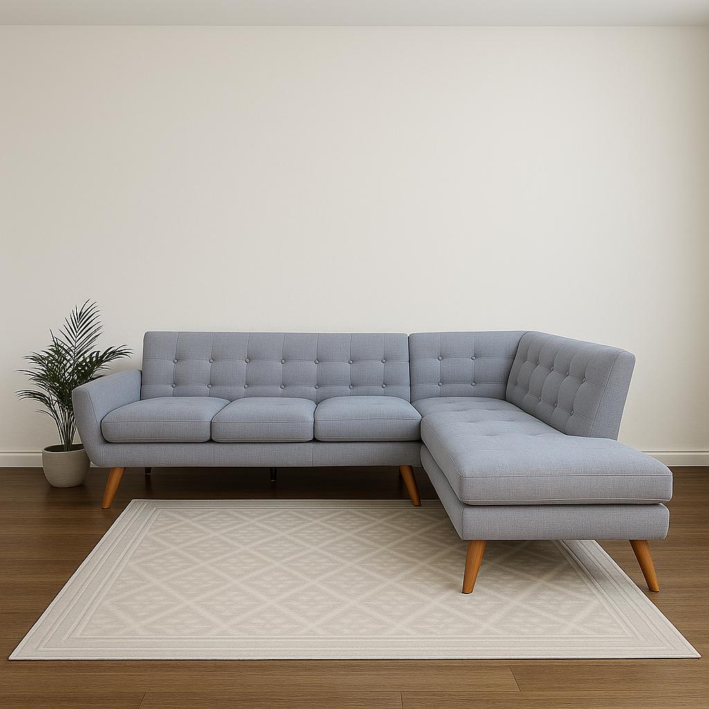 Beautiful Gray L Shape Couch