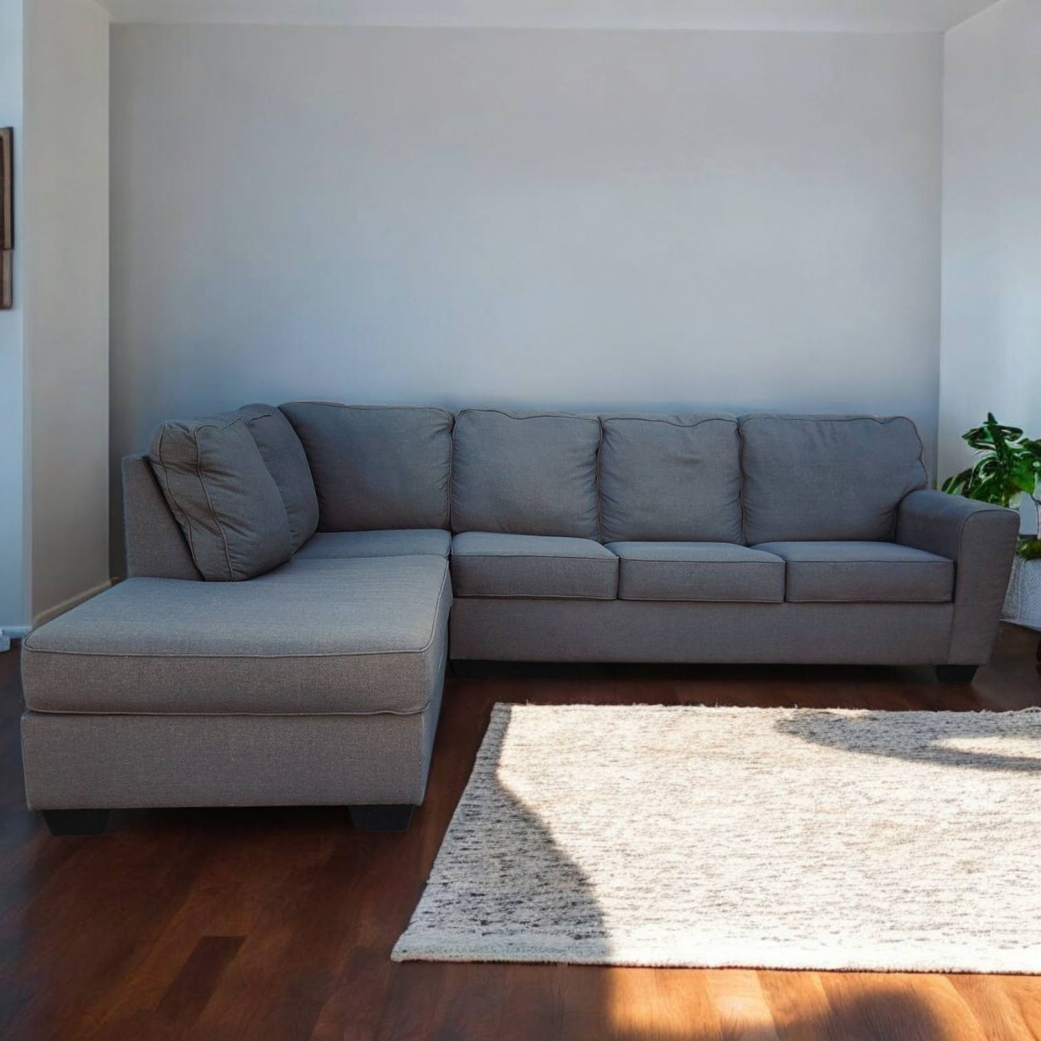 Living Spaces Charcoal Gray L Shaped Sectional