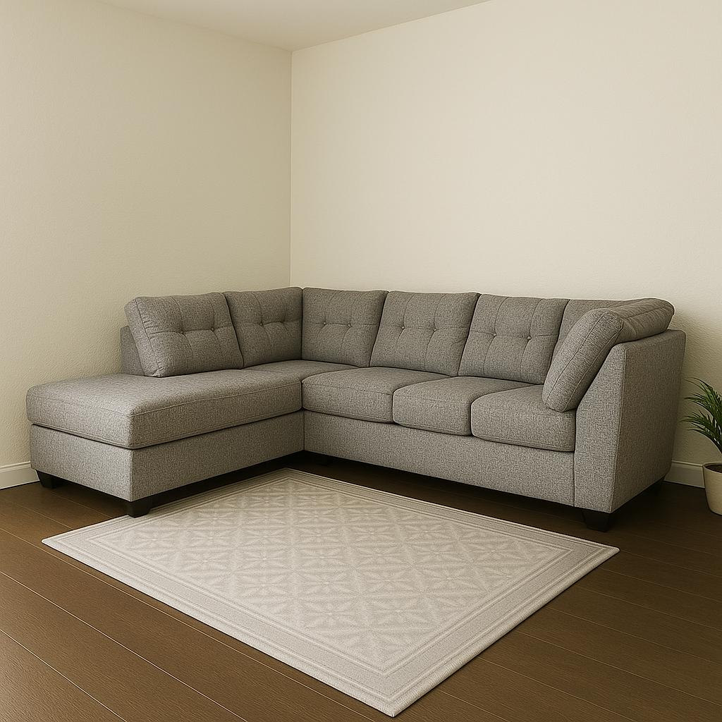 Large Ashley Furniture Gray L Shaped Sectional Couch