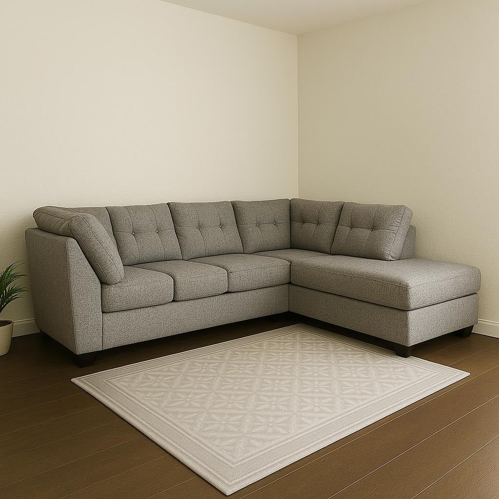 Large Ashley Furniture Gray L Shaped Sectional Couch