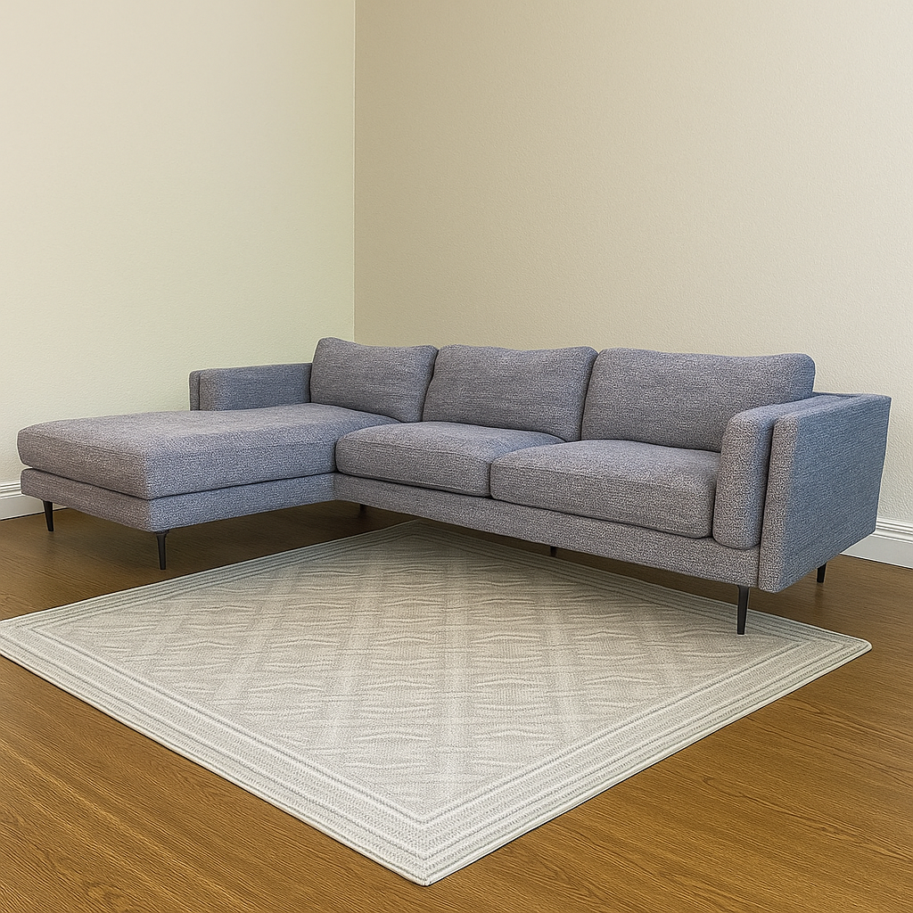 Beautiful Gray L Shape Couch with Chaise