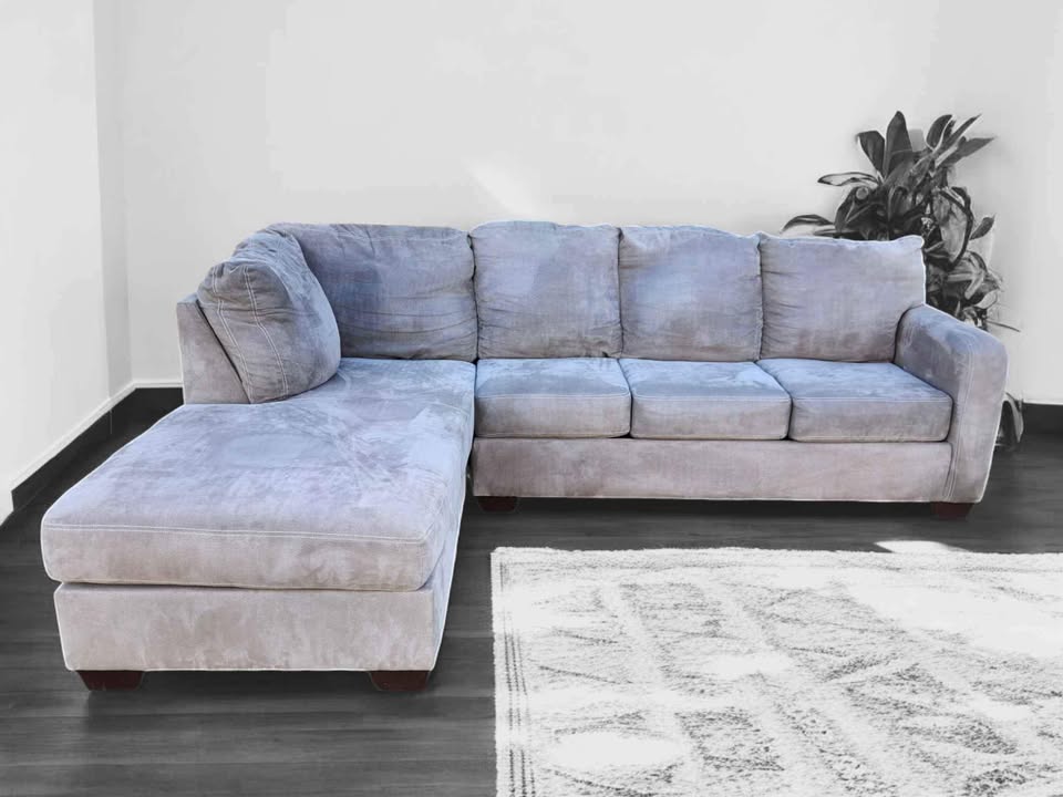 Corner L Shape Sectional Couch Sofa in Gray