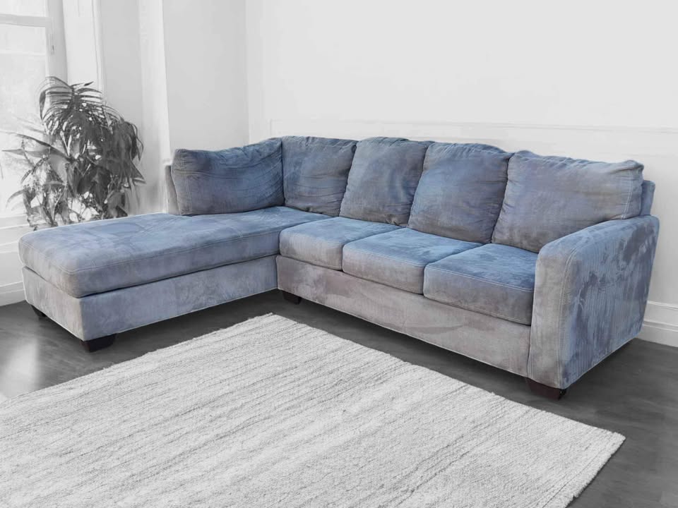 Corner L Shape Sectional Couch Sofa in Gray