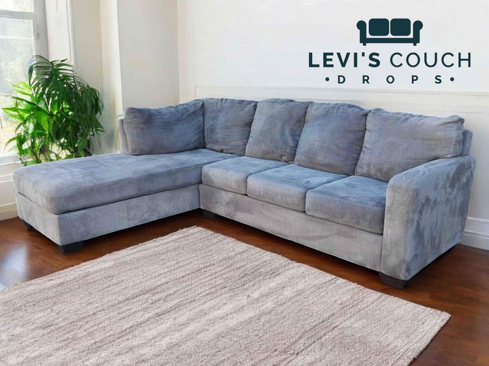 Corner L Shape Sectional Couch Sofa in Gray