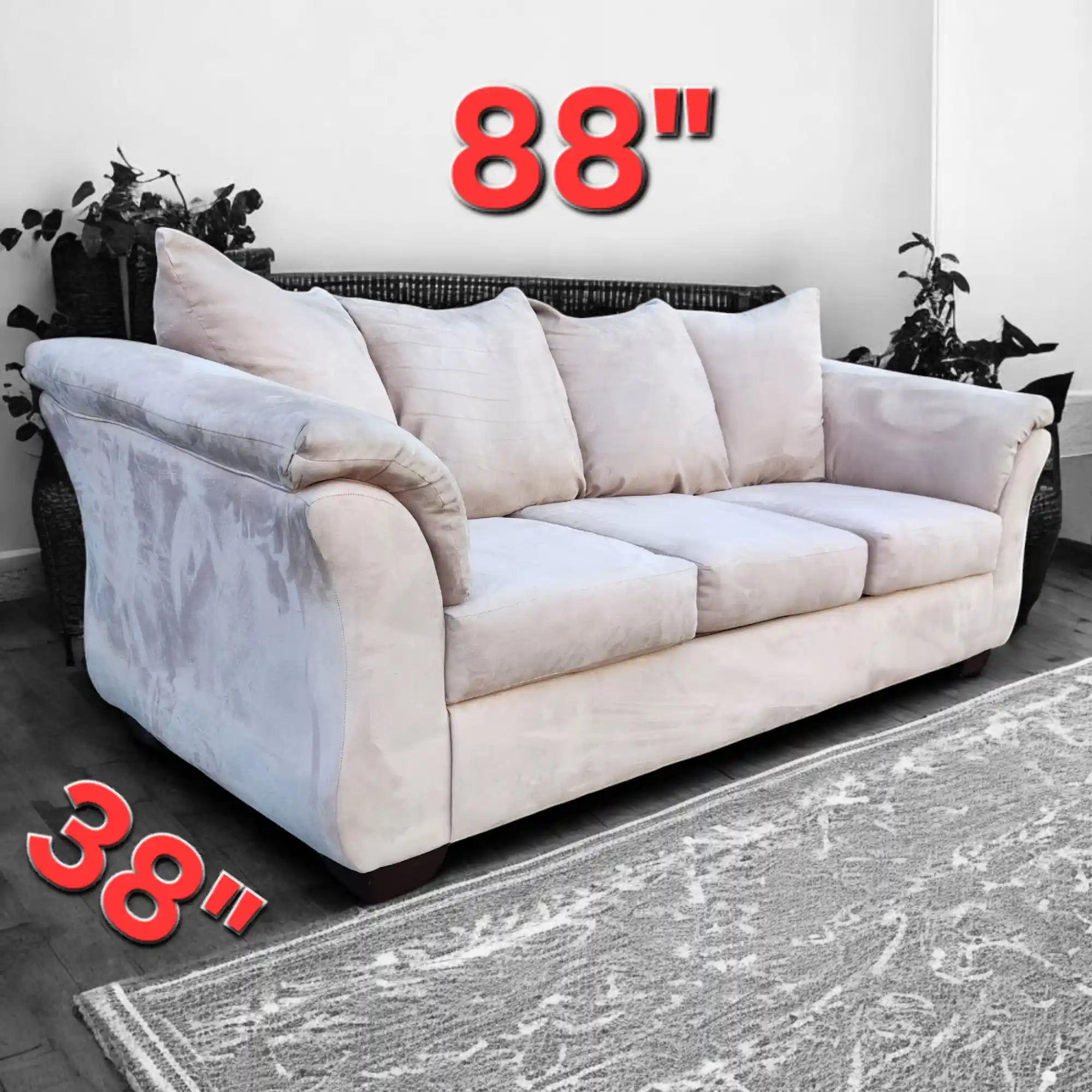 Light Beige/White Sofa
