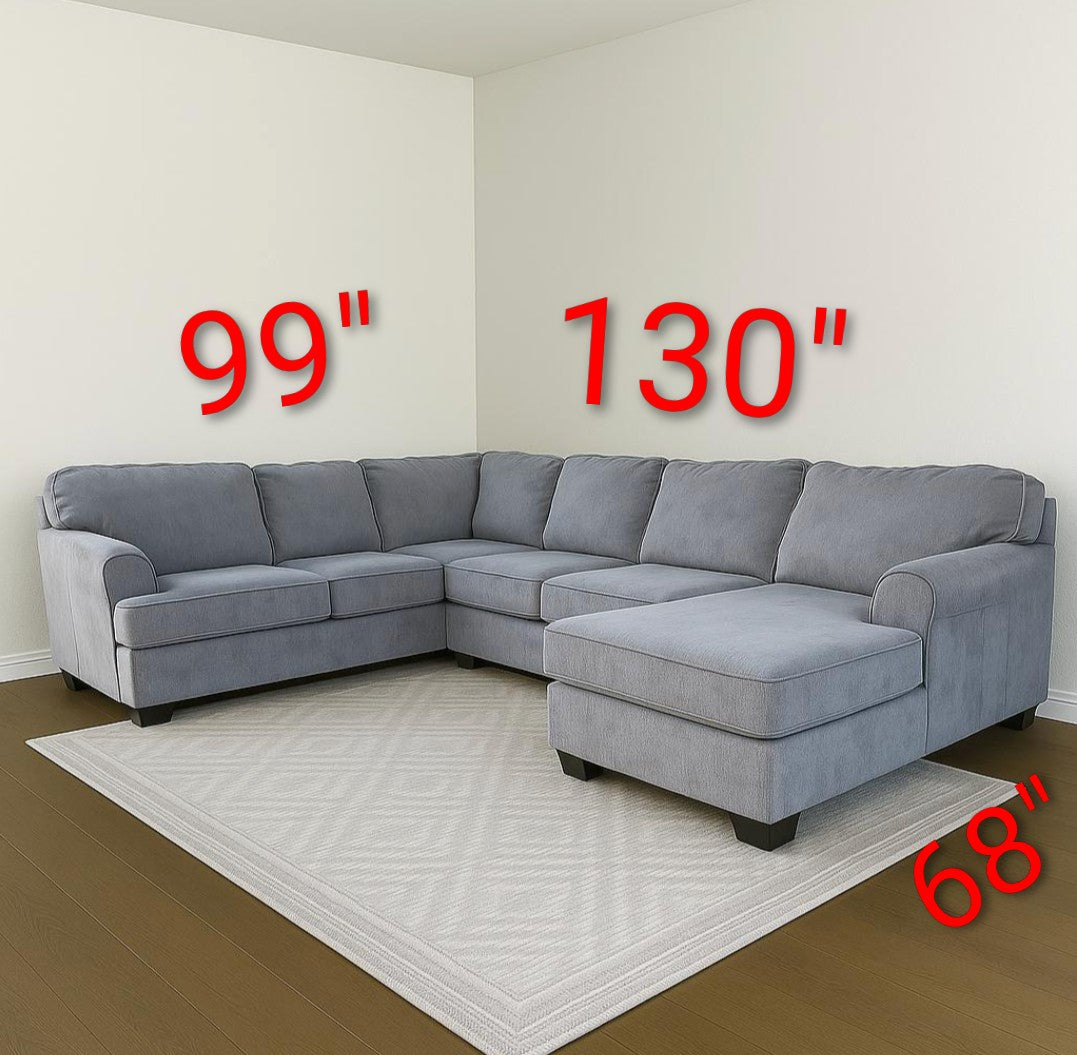 Large Ashley Furniture Gray U Shaped Sectional Couch