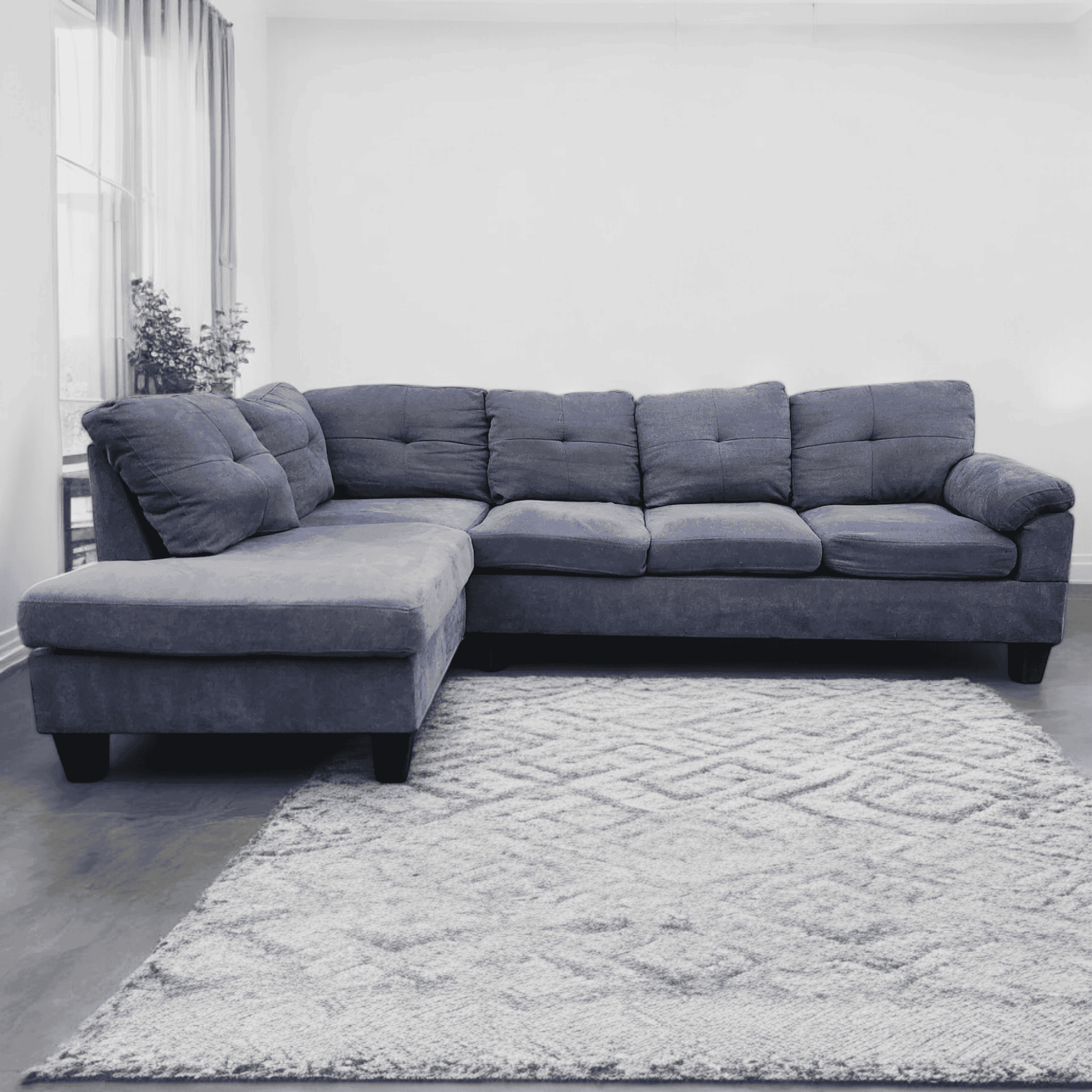 Sectional Sofa with Chaise in Gray