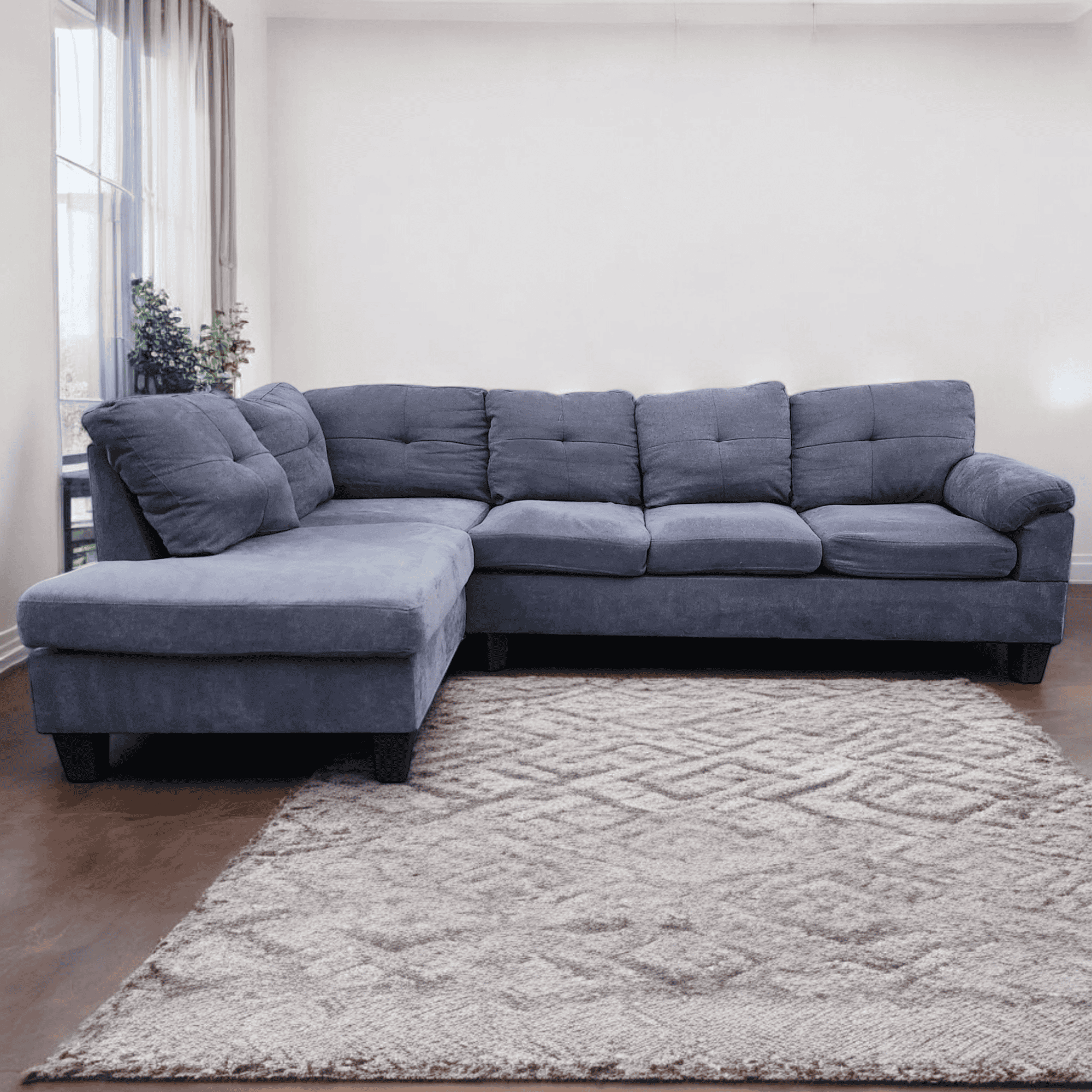 Sectional Sofa with Chaise in Gray