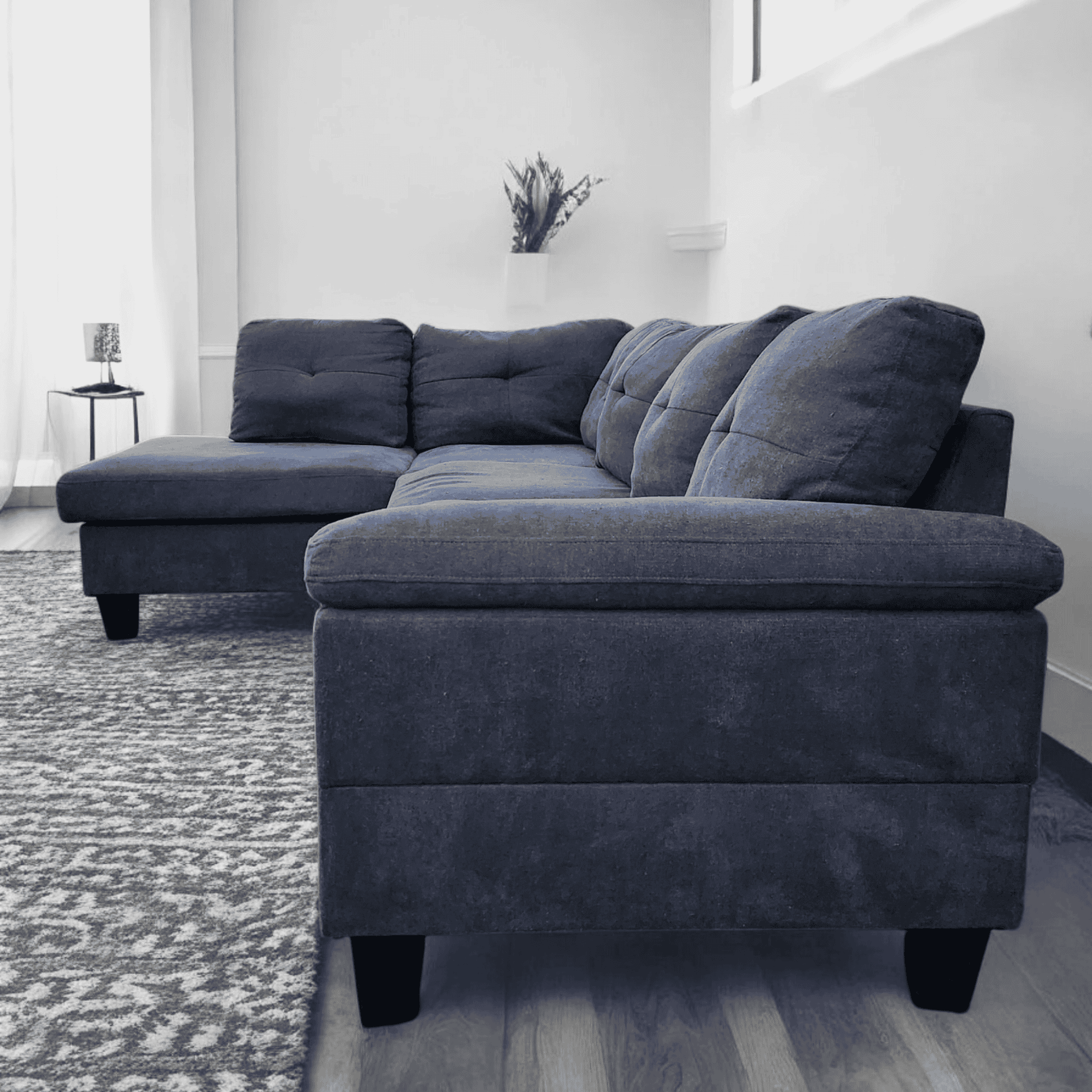 Sectional Sofa with Chaise in Gray