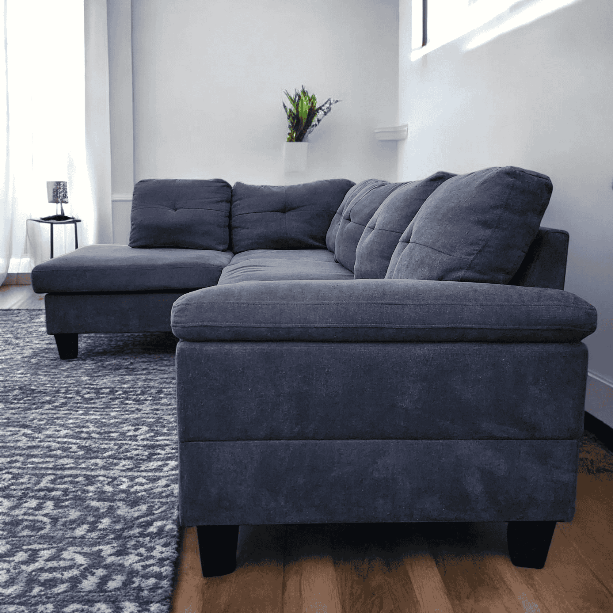 Sectional Sofa with Chaise in Gray