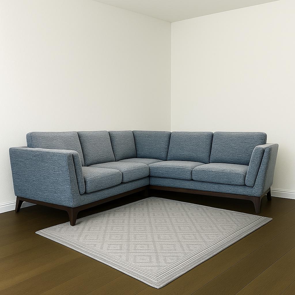 Article Ceni Gray L Shaped Sectional Couch with Ottoman