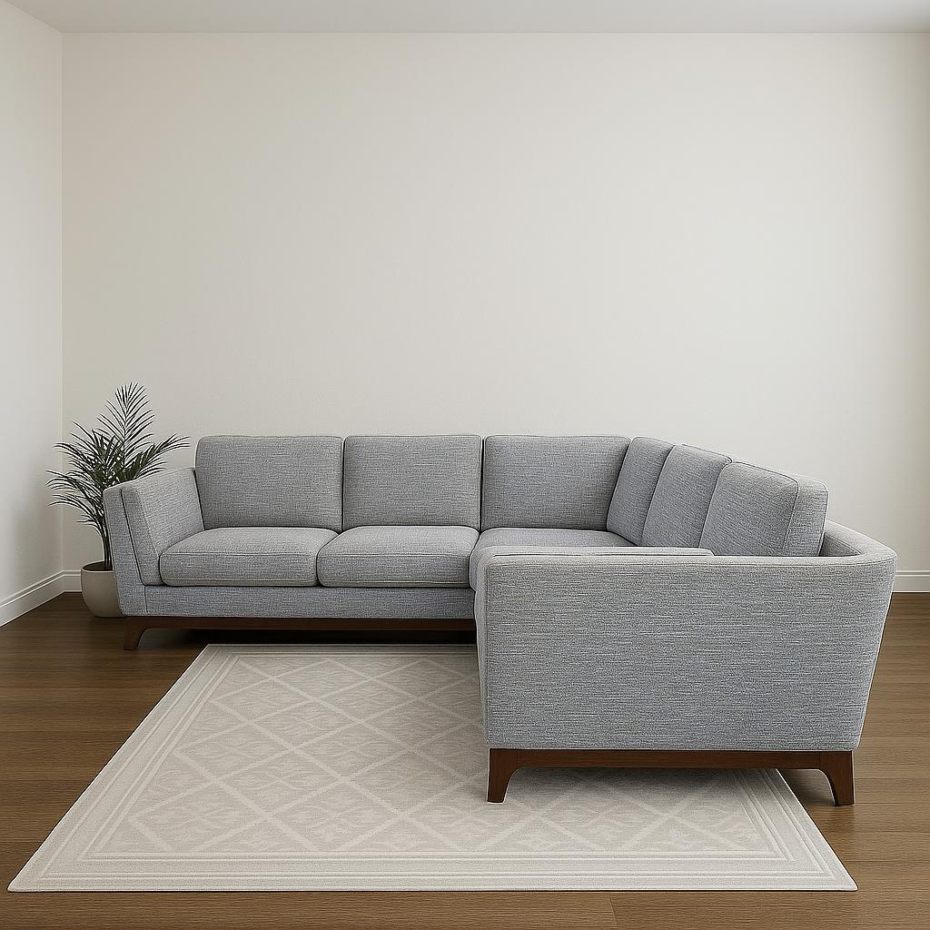 Article Ceni Gray L Shaped Sectional Couch with Ottoman