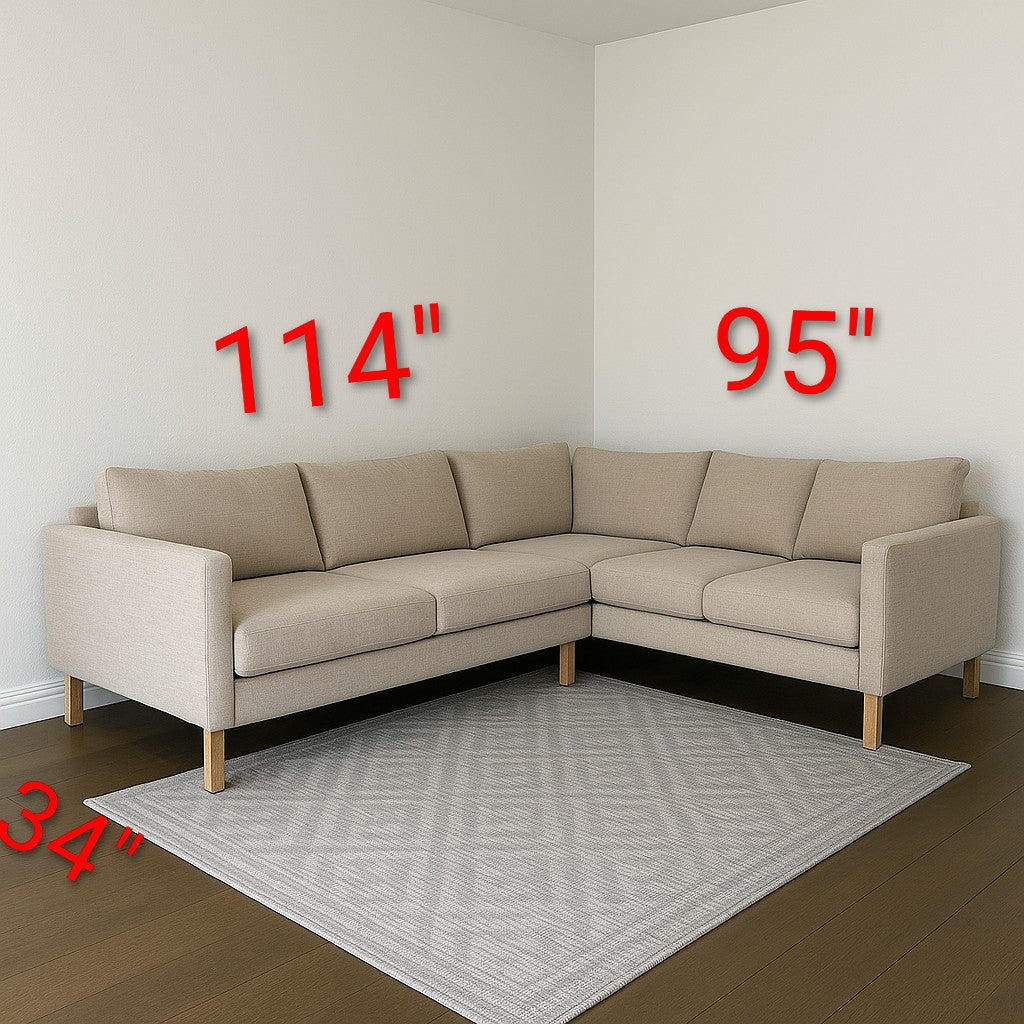 Light Beige Ikea Karlstad Corner Sectional