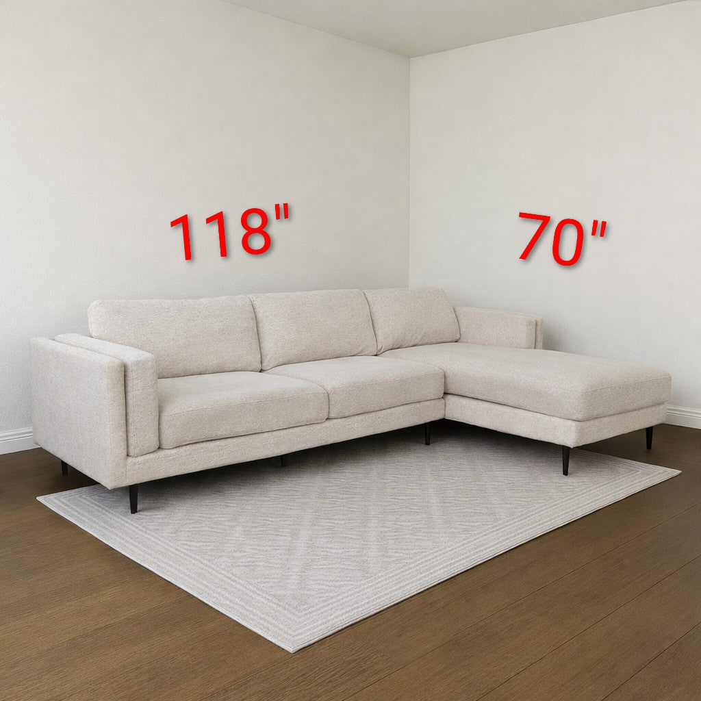 Living Spaces Light Gray Sectional