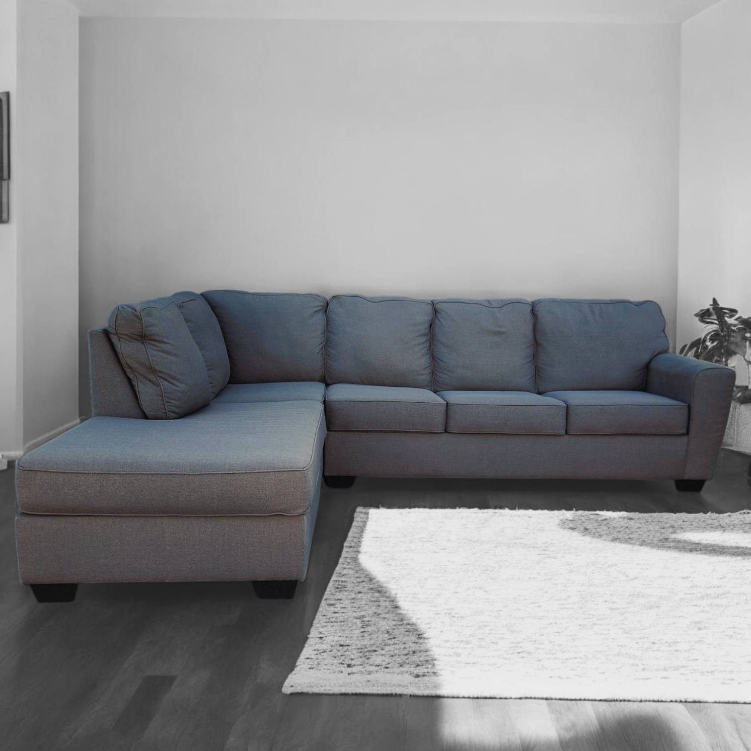 Living Spaces Charcoal Gray L Shaped Sectional