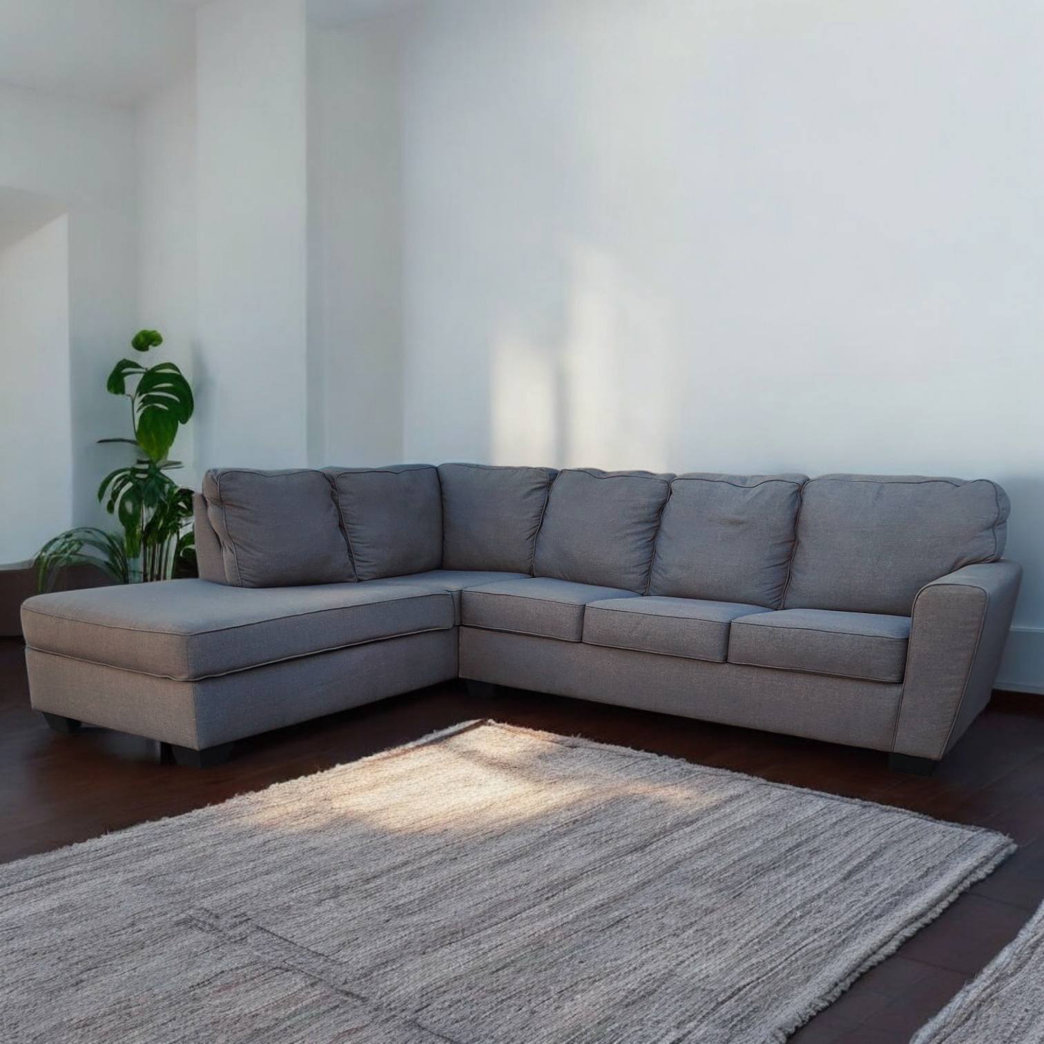 Living Spaces Charcoal Gray L Shaped Sectional