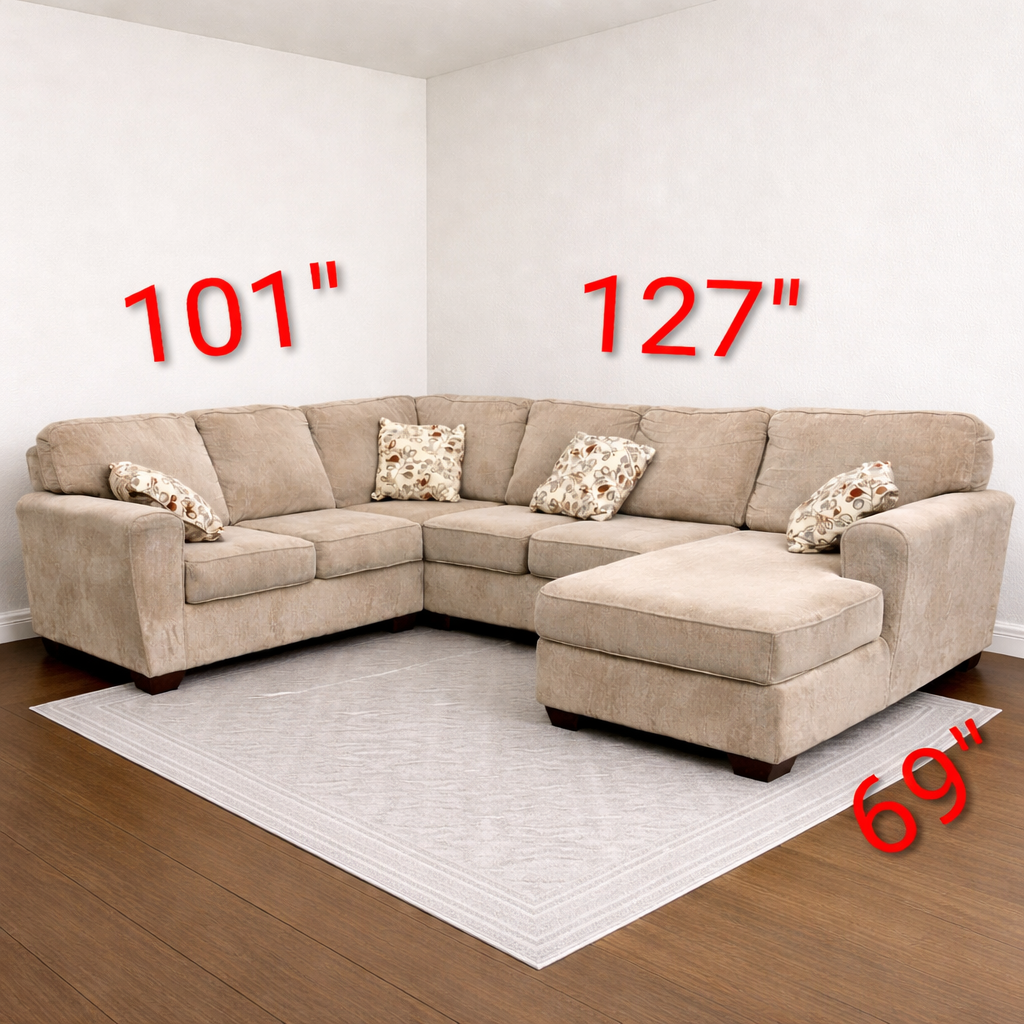 Light Taupe Ashley Patola Park 4-Piece Sectional