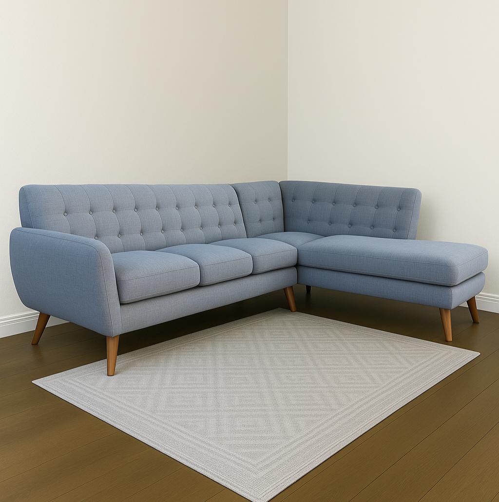 Beautiful Gray L Shape Couch