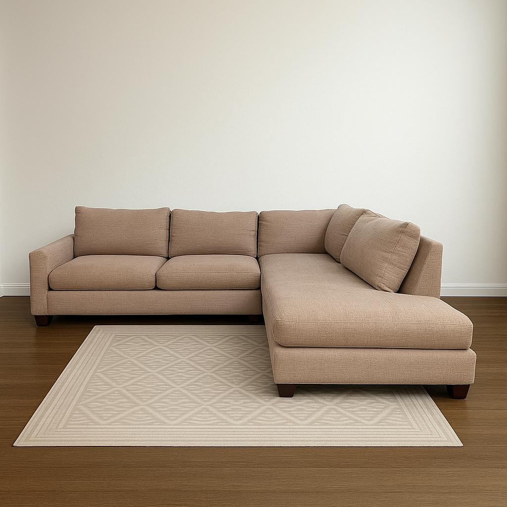 Custom Light Brown Corner Sectional